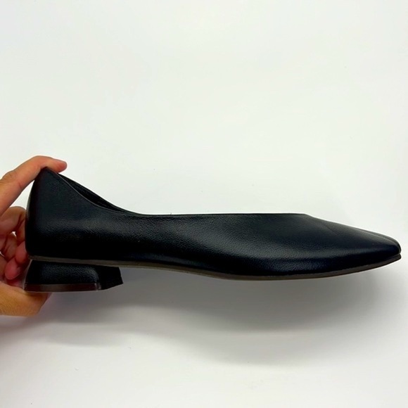 Hush Puppies - Black Leather Square Heel Comfort Premium Shoes Size 6.5 - Picture 5 of 15